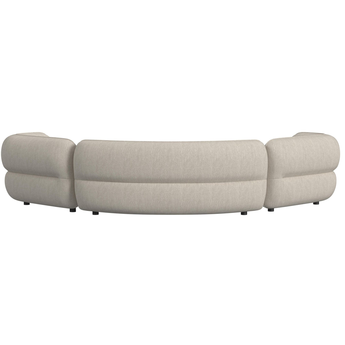 Four Seasons Sectional Set in Woolen Camel with 6 Pillows
