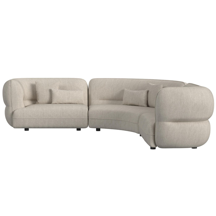 Four Seasons RHF Loveseat in Woolen Camel with 2 Pillows - Jack’s Furniture and More (Laredo, TX)