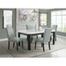 Francesca White Marble Rectangular 5PC Dining Set-Table & Four Grey PU Chairs - Jack’s Furniture and More (Laredo, TX)