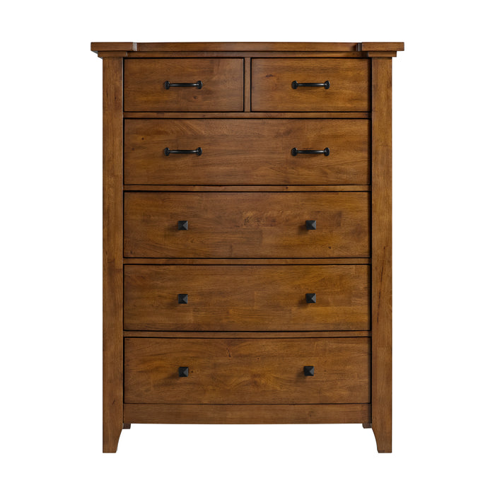 Gage 6-Drawer Chest in Chestnut - Jack’s Furniture and More (Laredo, TX)