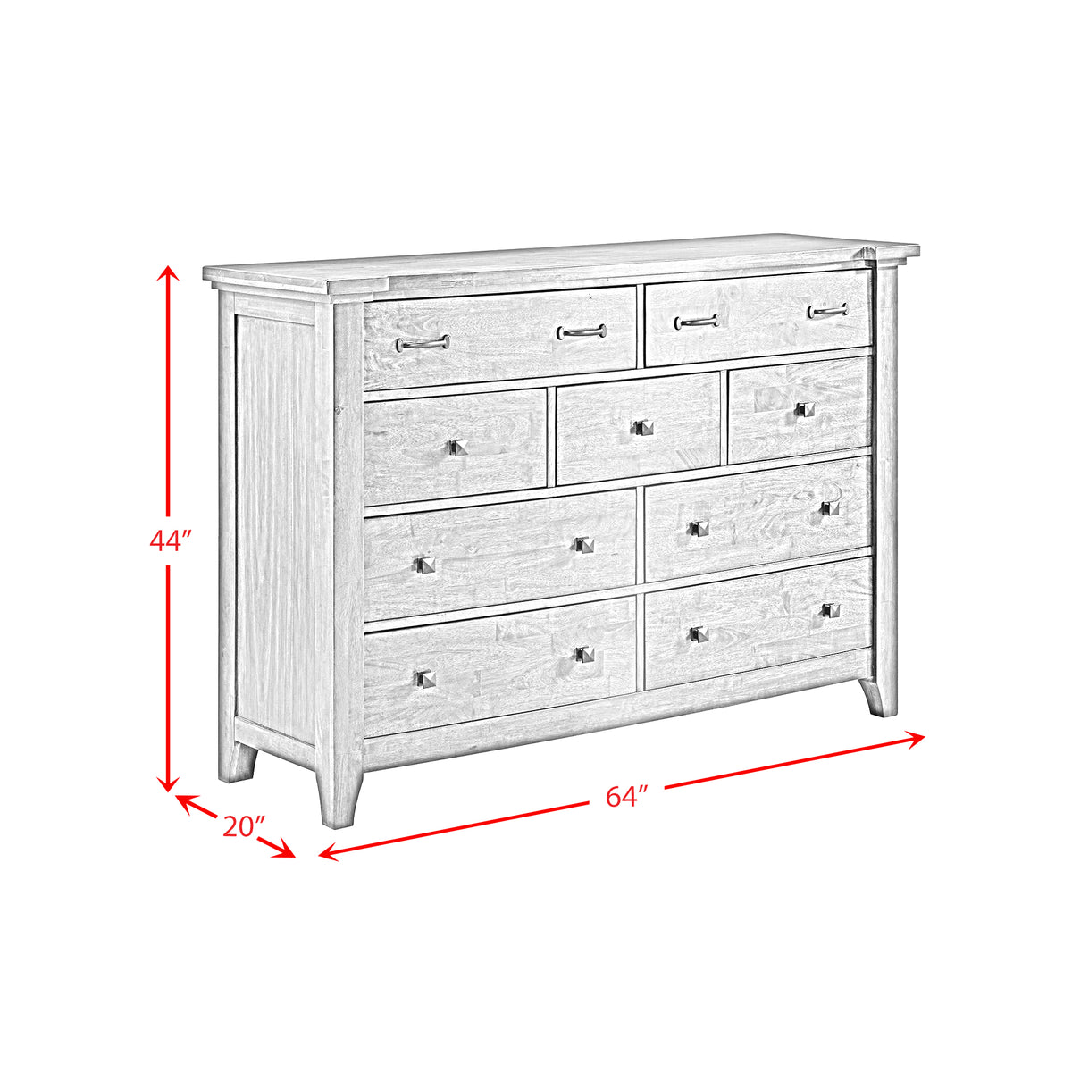 Gage 9-Drawer Dresser in Chestnut - Jack’s Furniture and More (Laredo, TX)
