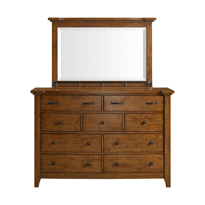 Gage Dresser & Mirror Set in Chestnut - Jack’s Furniture and More (Laredo, TX)