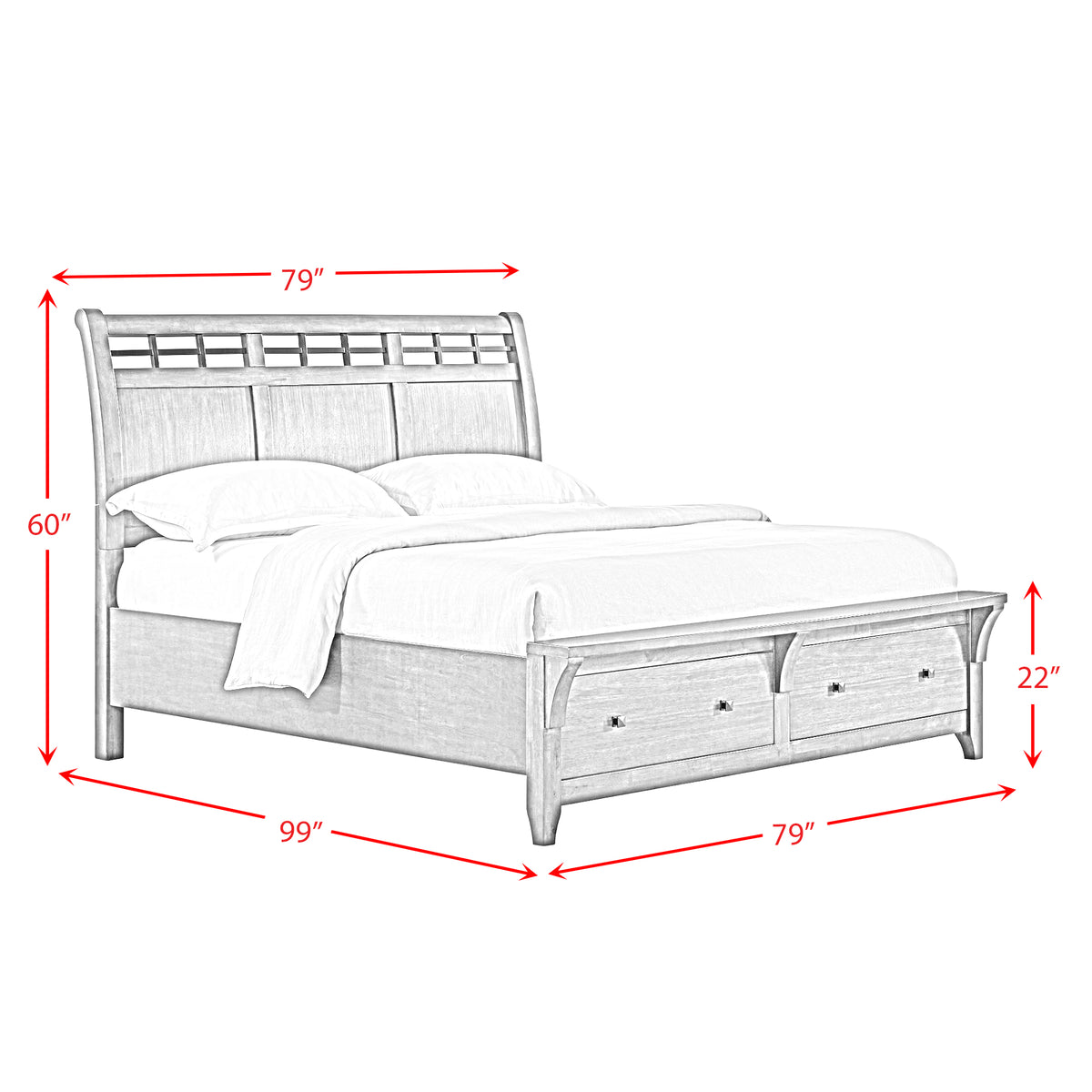 Gage Sleigh Storage Bed - Jack’s Furniture and More (Laredo, TX)