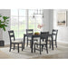 Garcia 5PC Dining Set with Table and 4 Chairs in Black - Jack’s Furniture and More (Laredo, TX)