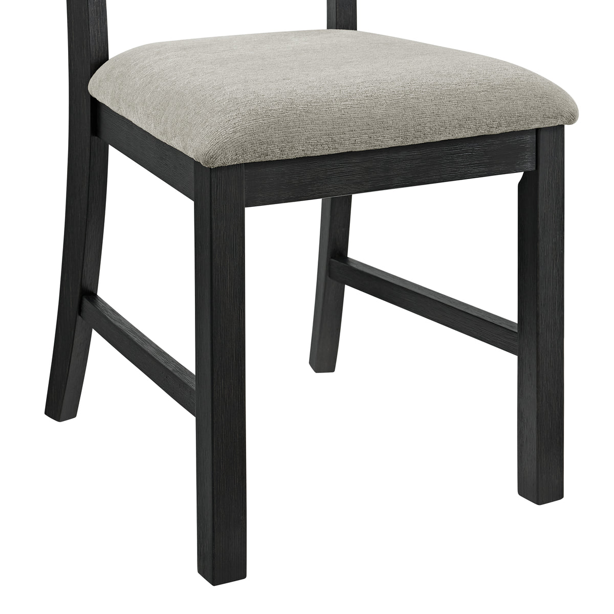 Garcia 6PC Dining Set with Table, 4 Chairs, and Bench in Black