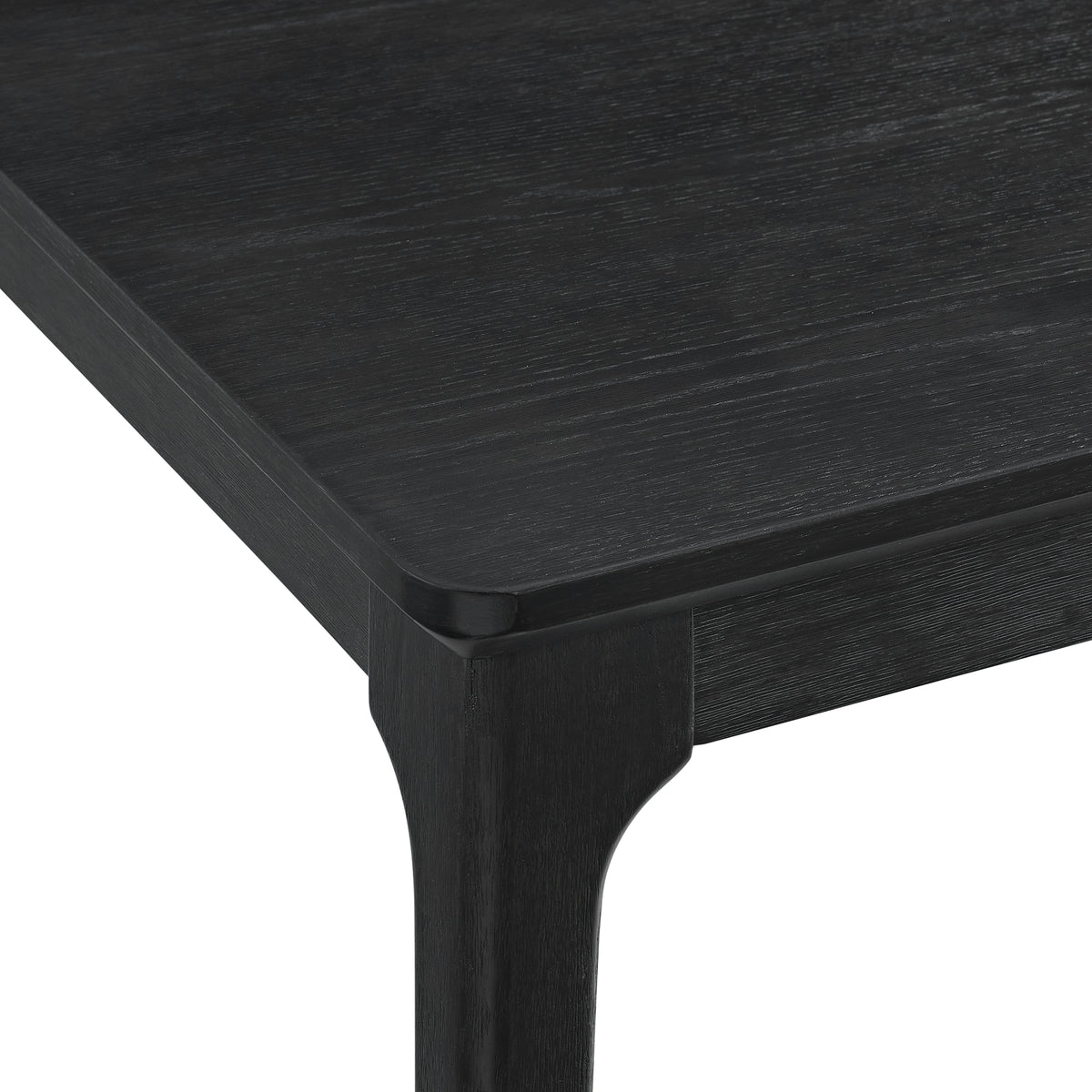 Garcia 6PC Dining Set with Table, 4 Chairs, and Bench in Black