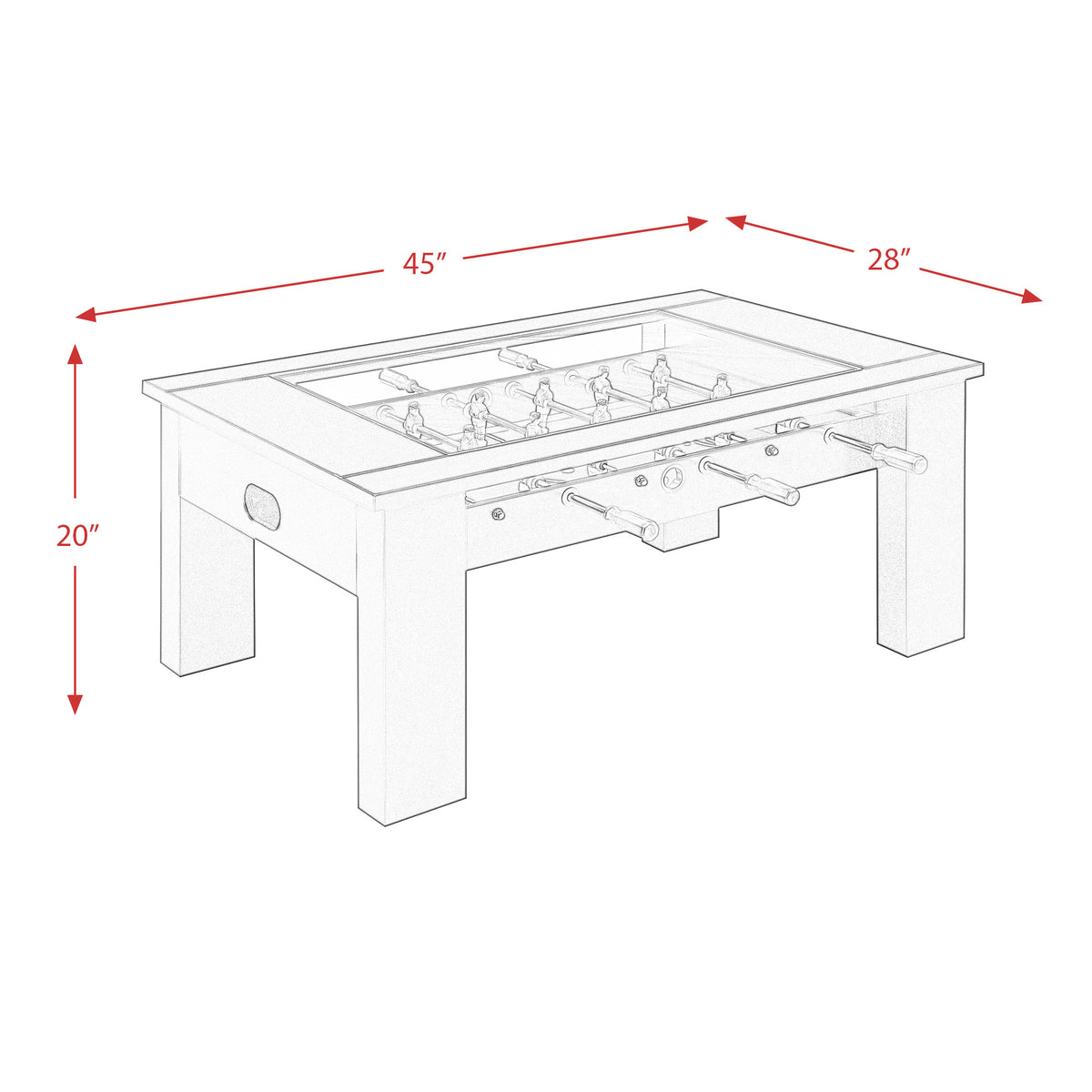 Giga Foosball Table (SSG-110601) Black Foosball Table