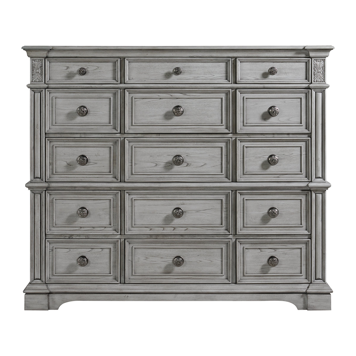 Glenmore 15-Drawer Mansion Chest in Aged Grey - Jack’s Furniture and More (Laredo, TX)