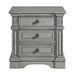 Glenmore 3-Drawer Nightstand with USB in Aged Grey - Jack’s Furniture and More (Laredo, TX)