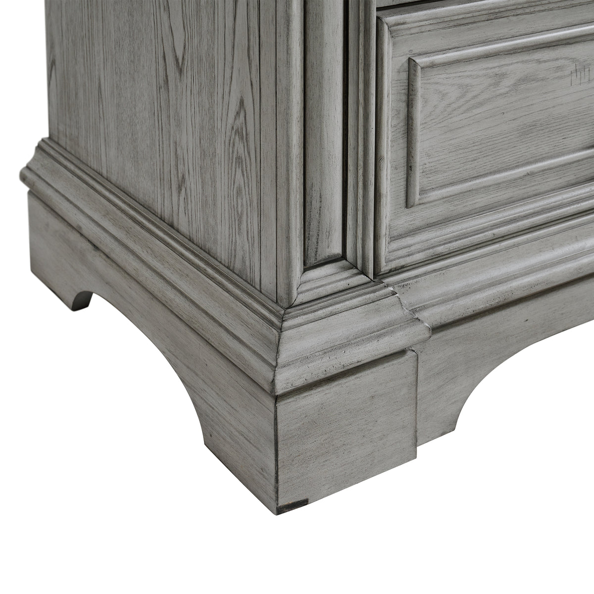 Glenmore 3-Drawer Nightstand with USB in Aged Grey - Jack’s Furniture and More (Laredo, TX)