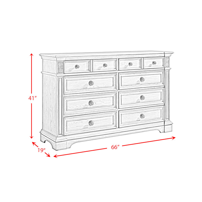 Glenmore 8-Drawer Dresser in Aged Grey - Jack’s Furniture and More (Laredo, TX)