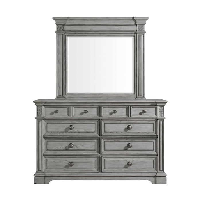 Glenmore Dresser and Mirror Set in Aged Grey - Jack’s Furniture and More (Laredo, TX)