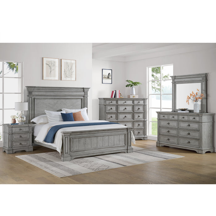 Glenmore 3-Drawer Nightstand with USB in Aged Grey - Jack’s Furniture and More (Laredo, TX)