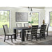 Grady 7PC Dining Set in Black-Table & Six Slat Back Chairs - Jack’s Furniture and More (Laredo, TX)