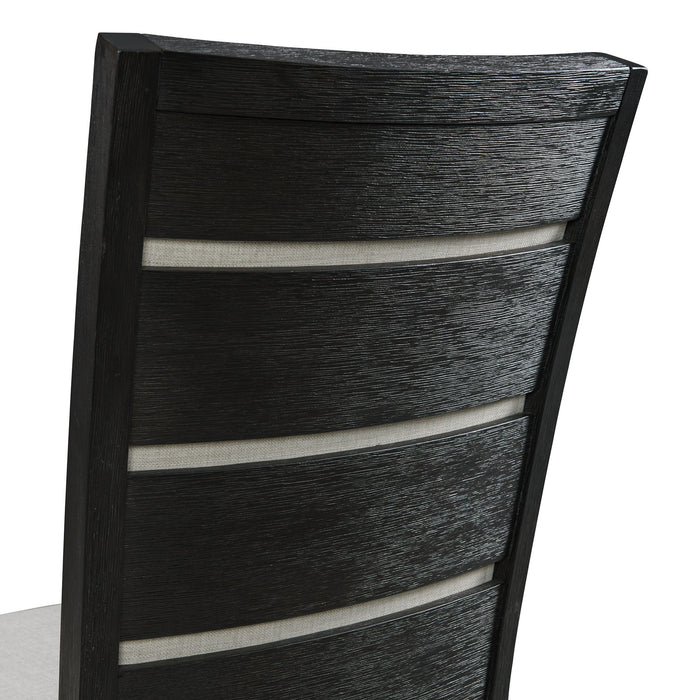 Grady 7PC Dining Set in Black-Table & Six Slat Back Chairs - Jack’s Furniture and More (Laredo, TX)