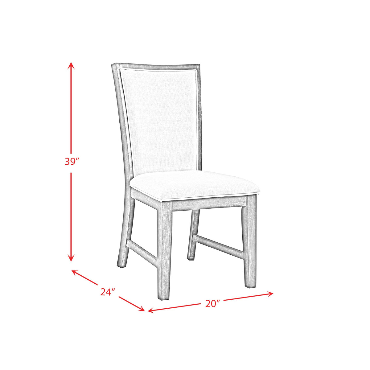 Grady 7PC Dining Set in Black-Table & Six Slat Back Chairs