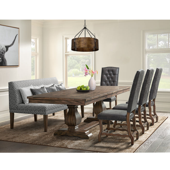 Gramercy 6PC Dining Set-Table, Four Tufted Tall Back Chairs and Settee - Jack’s Furniture and More (Laredo, TX)