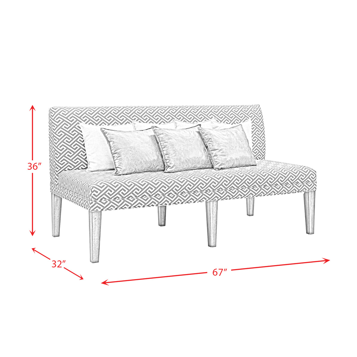 Gramercy 6PC Dining Set-Table, Four Tufted Tall Back Chairs and Settee - Jack’s Furniture and More (Laredo, TX)
