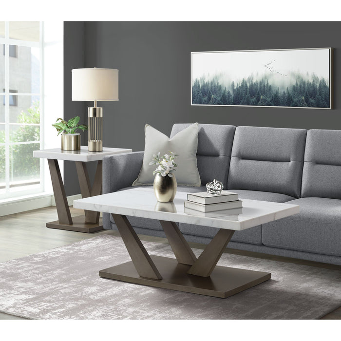 Greta Square End Table in grey - Jack’s Furniture and More (Laredo, TX)