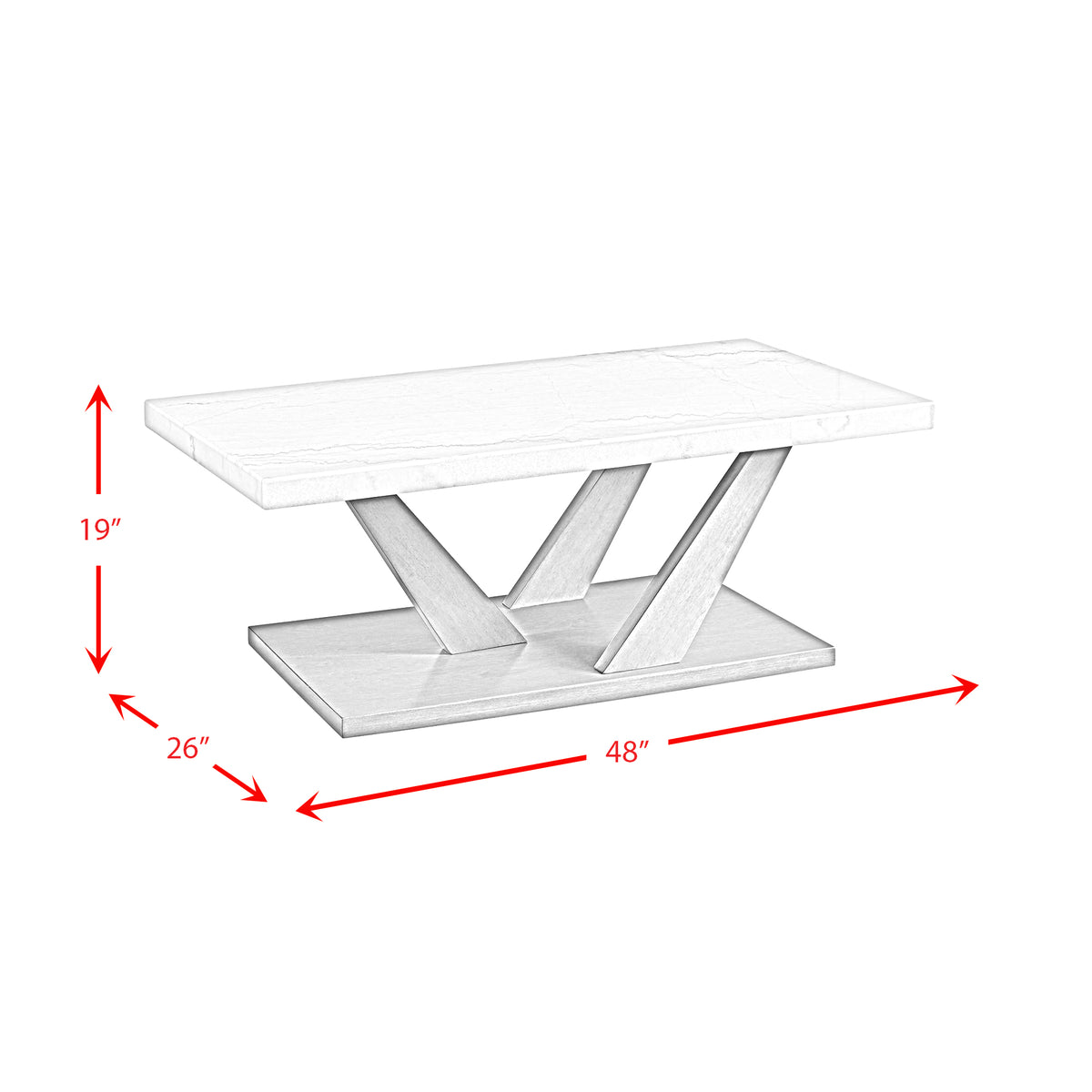 Greta Rectangular Coffee Table in grey