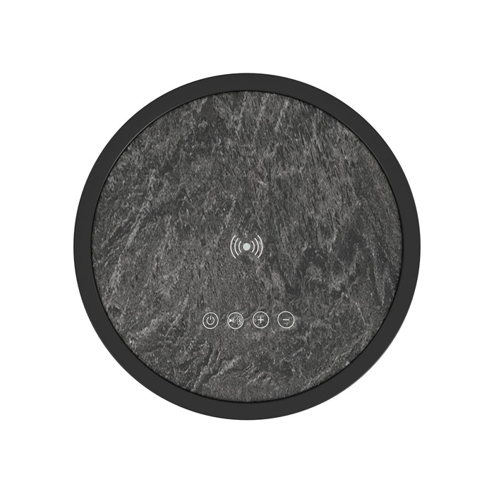 Halo Round Smart End Table in Black - Jack’s Furniture and More (Laredo, TX)