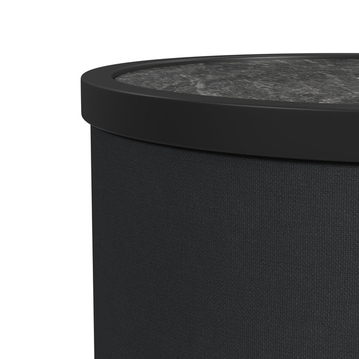 Halo Round Smart End Table in Black - Jack’s Furniture and More (Laredo, TX)
