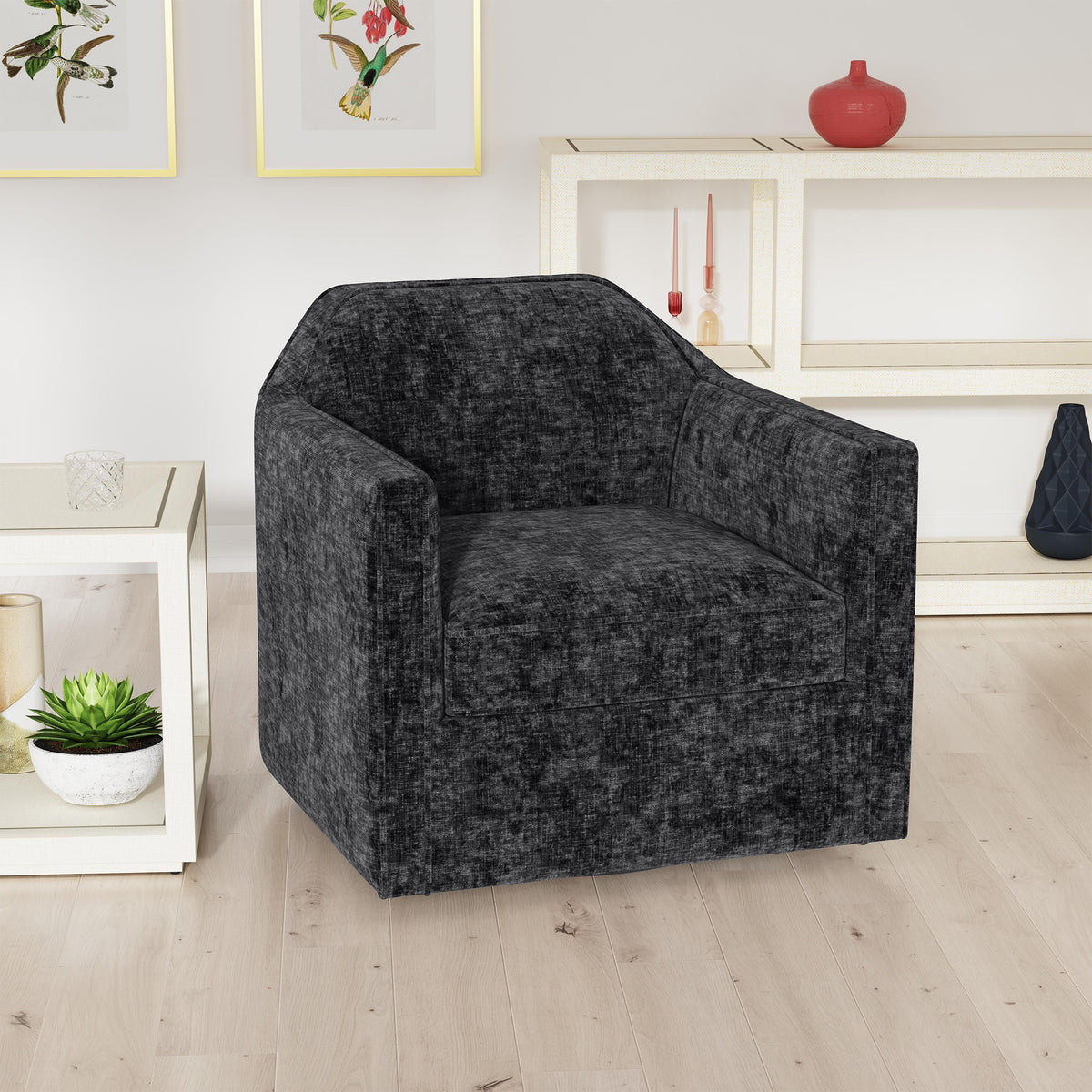 Hamlin Swivel Chair in Beamer Blue - Jack’s Furniture and More (Laredo, TX)