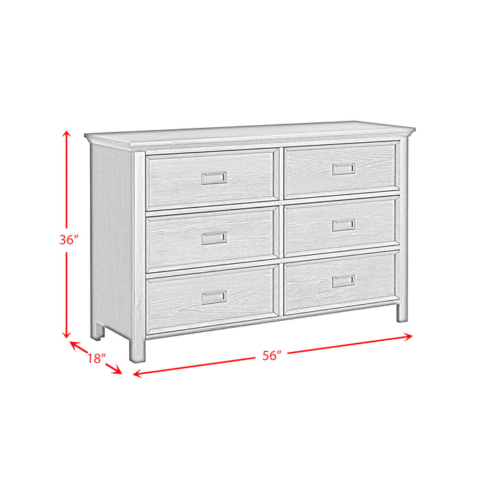 Hampton Kids 6-Drawer Dresser - Jack’s Furniture and More (Laredo, TX)