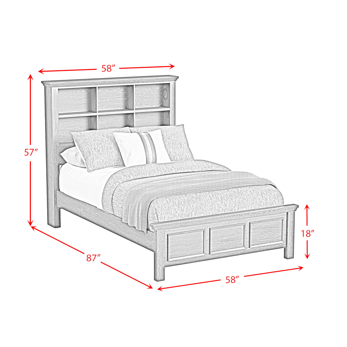 Hampton Kids Bookcase Bed - Jack’s Furniture and More (Laredo, TX)