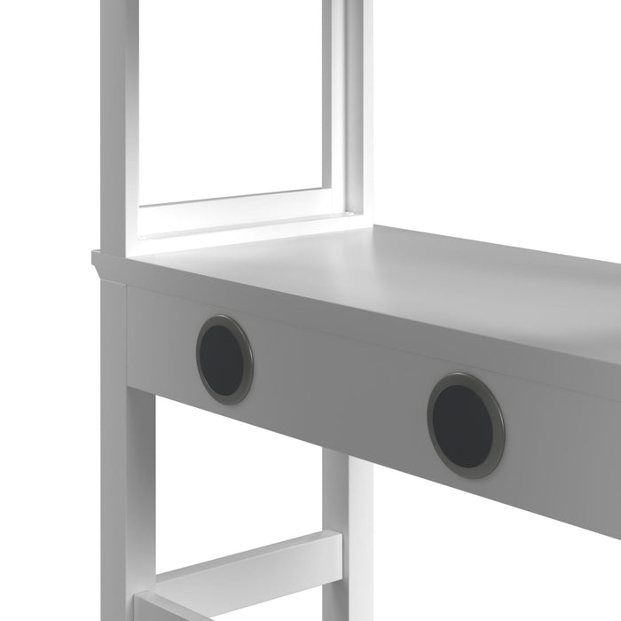 Hampton Kids Loft with Ladder and Desk with Speaker - Jack’s Furniture and More (Laredo, TX)