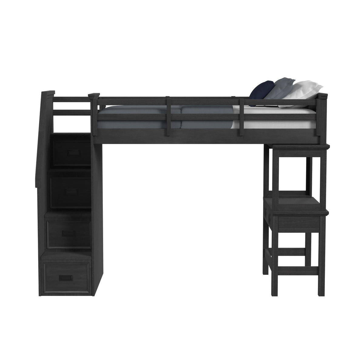 Hampton Kids Loft with Staircase and Desk with Speaker - Jack’s Furniture and More (Laredo, TX)