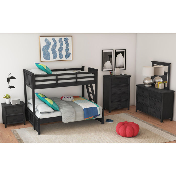 Hampton Kids Over Bunk with Ladder Bedroom Set - Jack’s Furniture and More (Laredo, TX)