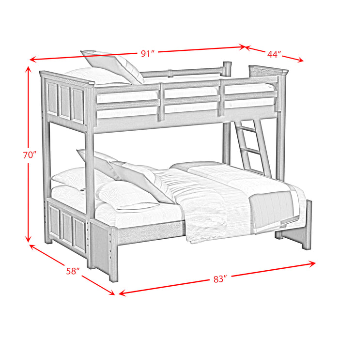 Hampton Kids Over Bunk with Ladder Bedroom Set - Jack’s Furniture and More (Laredo, TX)