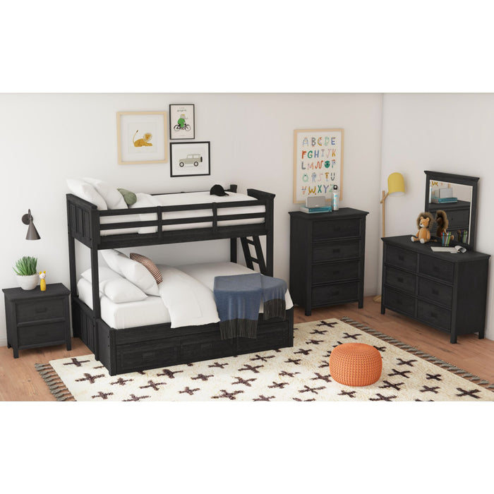 Hampton Kids Over Bunk with Ladder and Trundle - Jack’s Furniture and More (Laredo, TX)