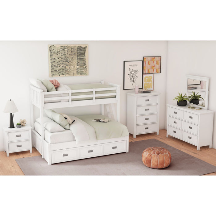 Hampton Kids Over Bunk with Ladder and Trundle - Jack’s Furniture and More (Laredo, TX)