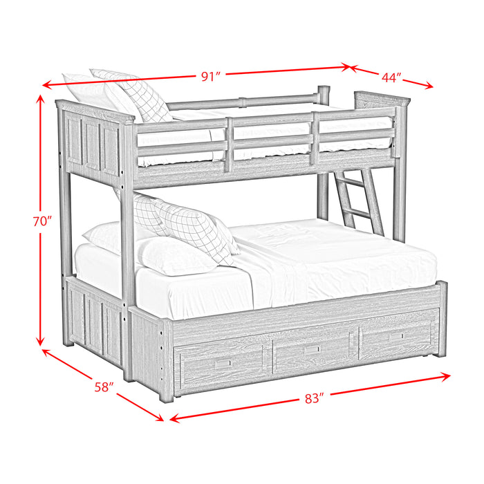 Hampton Kids Over Bunk with Ladder and Trundle Bedroom Set - Jack’s Furniture and More (Laredo, TX)