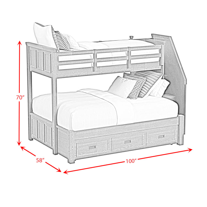 Hampton Kids Over Bunk with Staircase and Trundle Bedroom Set - Jack’s Furniture and More (Laredo, TX)