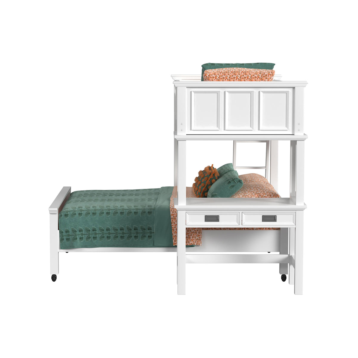 Hampton Kids Over Loft with Ladder and Desk with Speaker Bedroom Set - Jack’s Furniture and More (Laredo, TX)