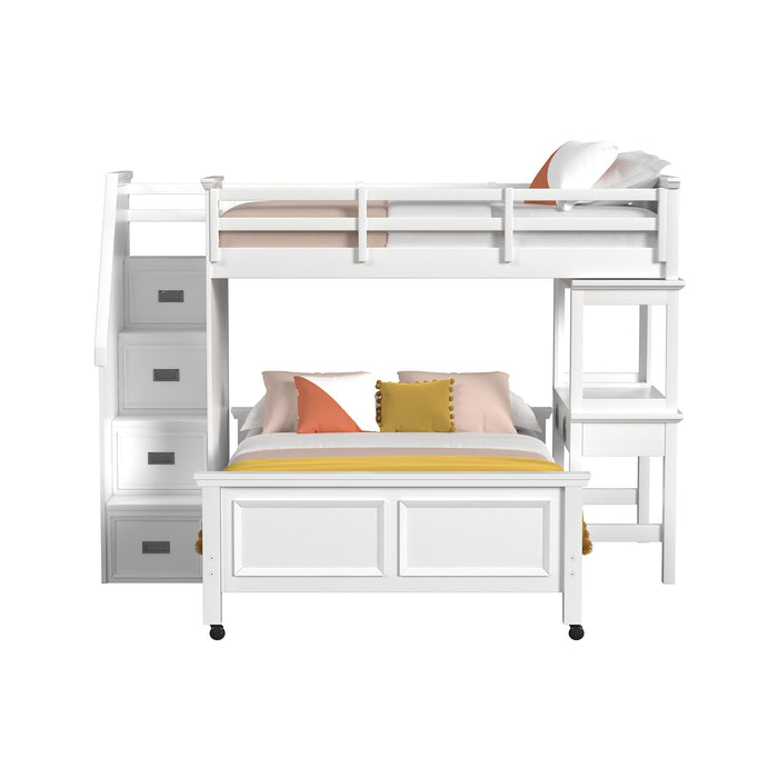 Hampton Kids Over Loft with Staircase and Desk with Speaker - Jack’s Furniture and More (Laredo, TX)