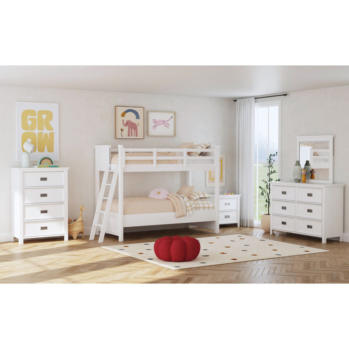 Hampton Kids Over Bunk with Ladder Bedroom Set - Jack’s Furniture and More (Laredo, TX)