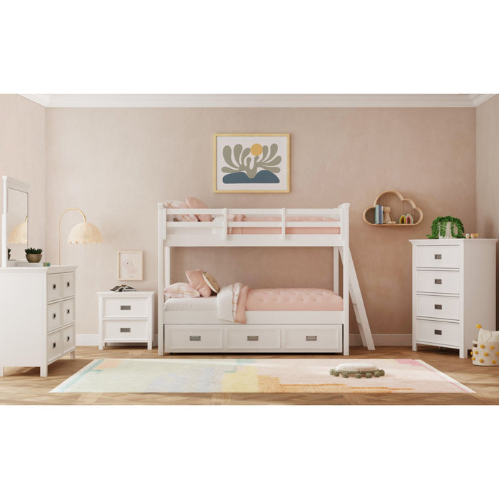 Hampton Kids Over Bunk with Ladder and Trundle Bedroom Set - Jack’s Furniture and More (Laredo, TX)