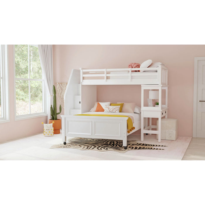 Hampton Kids Over Loft with Staircase and Desk with Speaker - Jack’s Furniture and More (Laredo, TX)