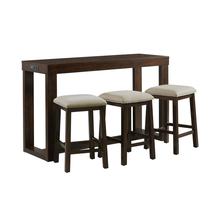 Hardy Occasional Bar Table Single Pack (Table + Three Stools) - Jack’s Furniture and More (Laredo, TX)