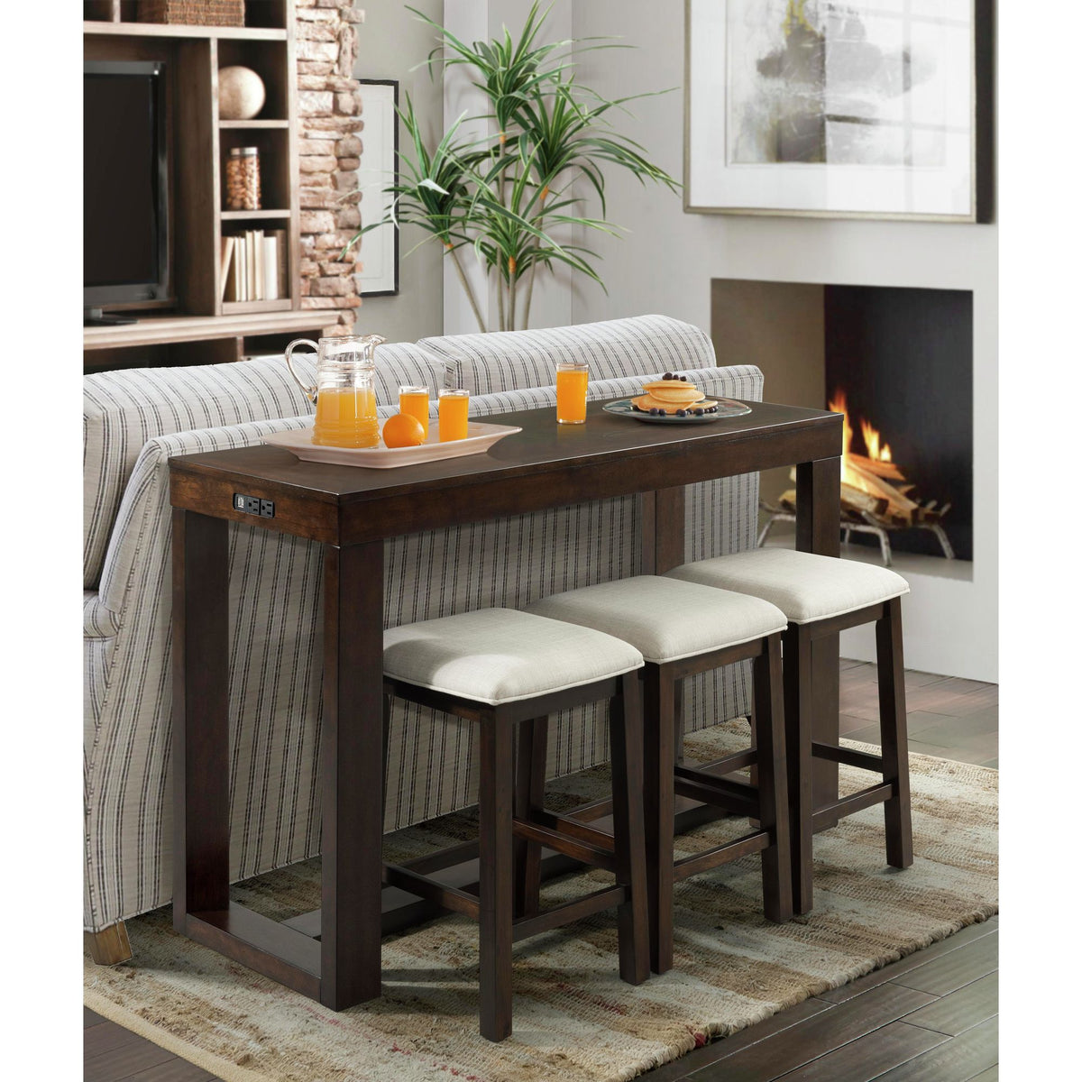 Hardy Occasional Bar Table Single Pack (Table + Three Stools) - Jack’s Furniture and More (Laredo, TX)