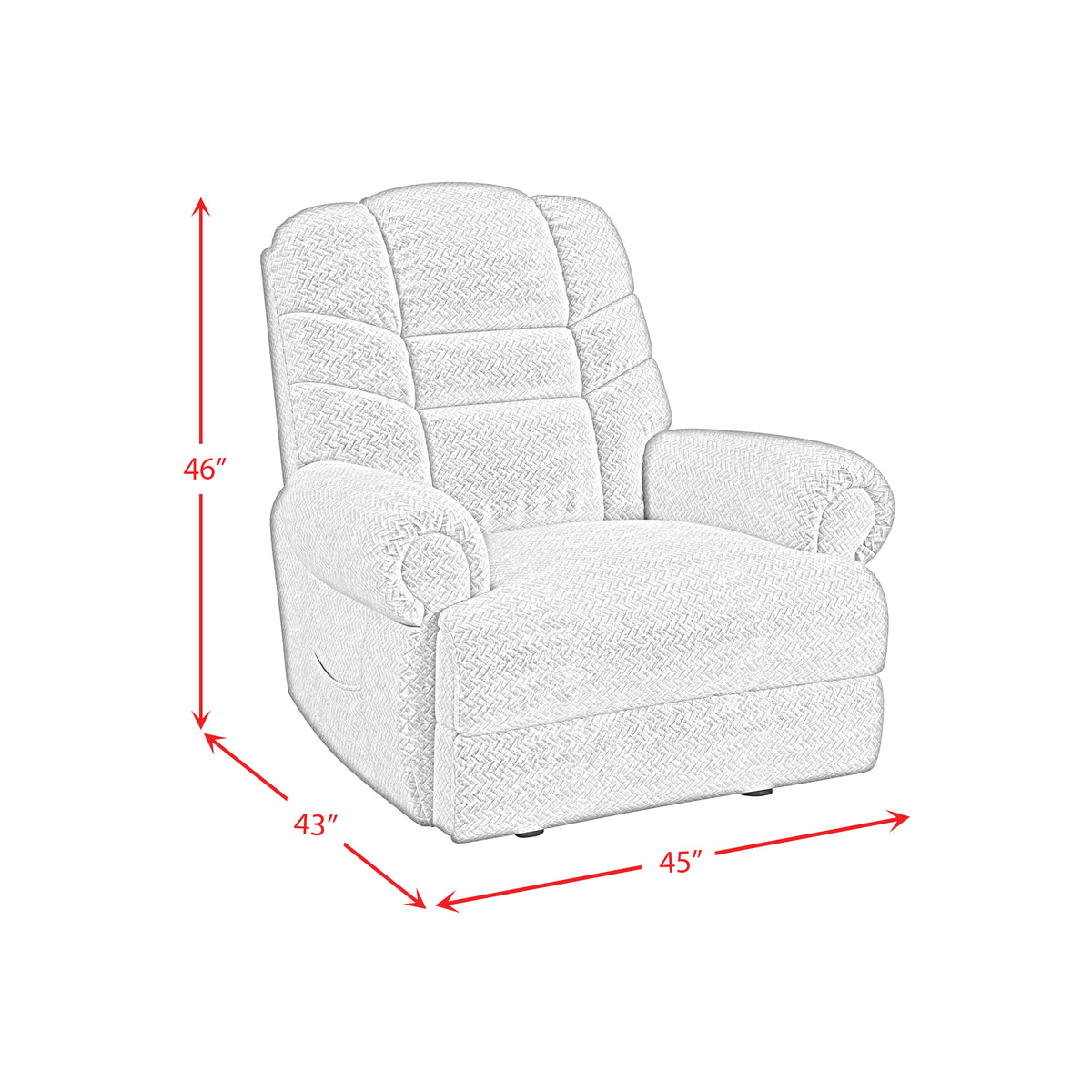 Hermes Power Lift Chair in Menio Park Dove - Jack’s Furniture and More (Laredo, TX)