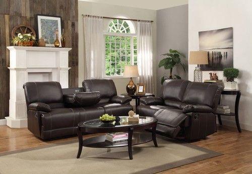 Cassville Double Reclining Loveseat in Dark Brown 8403-2