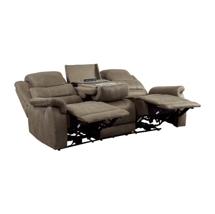 Shola Double Reclining Sofa in Chocolate