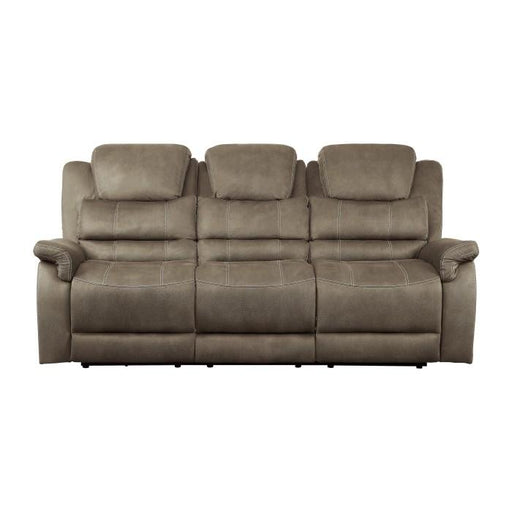 Shola Power Double Reclining Sofa in Chocolate image