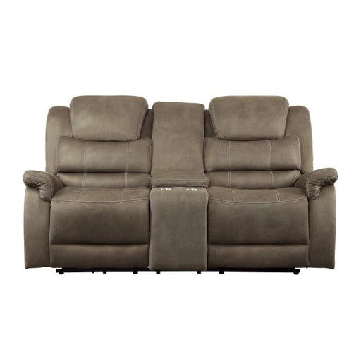 Shola Power Double Reclining Loveseat in Chocolate image