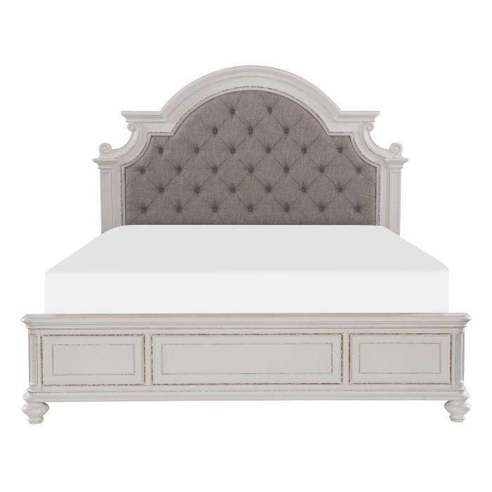 Baylesford King Upholstered Panel Bed in Antique White 1624KW-1EK* image